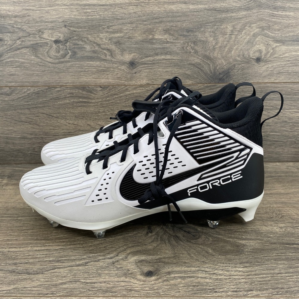 Nike Force Savage Pro 3 Football Cleats Mens 14 White Black FJ8149-100